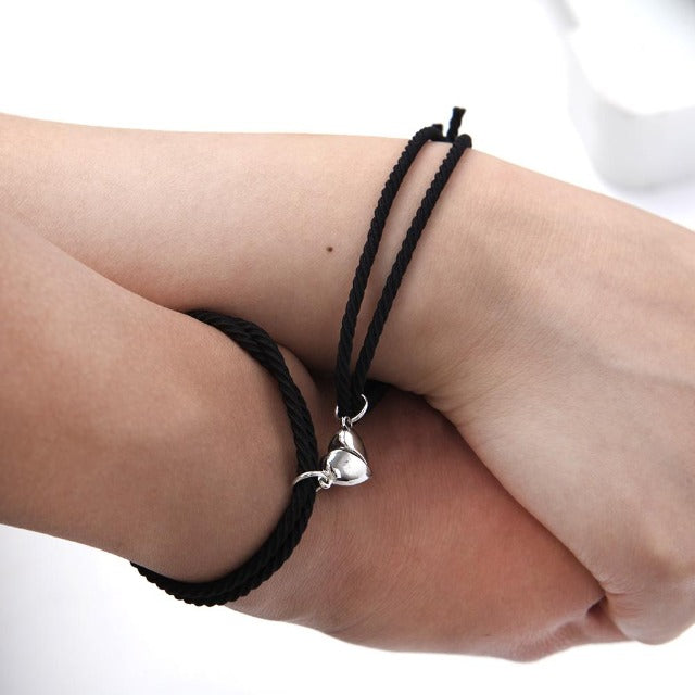 Pulsera Imán Pareja negro y negro