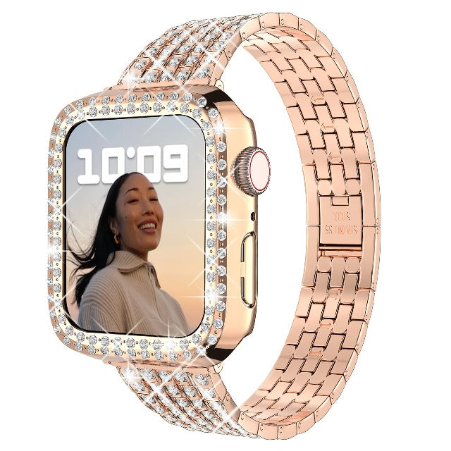 Pulsera Apple Watch Diamante para Mujer oro rosa