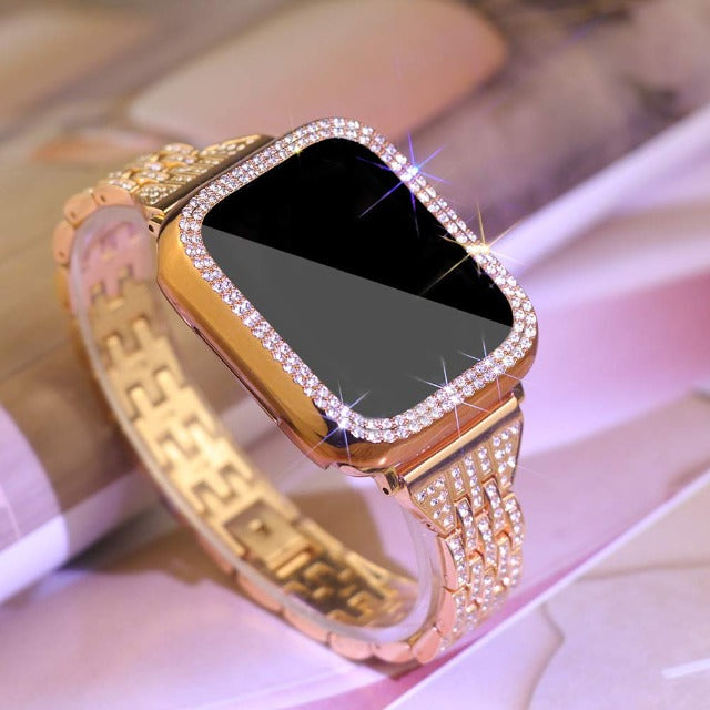 Pulsera Apple Watch Diamante para Mujer oro