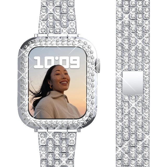 Pulsera Apple Watch Diamante para Mujer plata