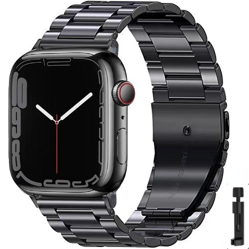 Pulsera Apple Watch de Acero Ultra Resistente negra + herramienta