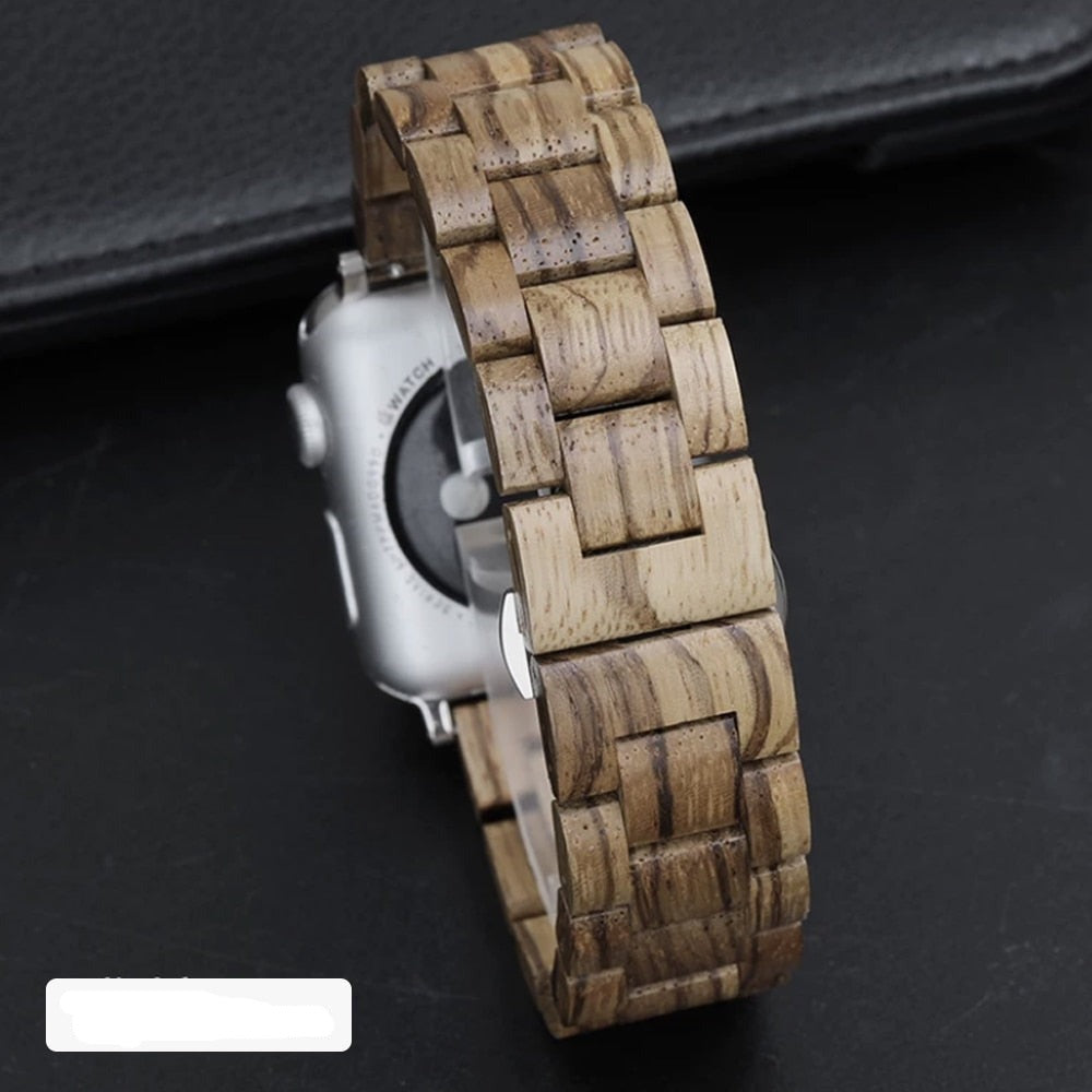 Pulsera Apple Watch de Madera marrón claro