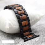 Pulsera Apple Watch de Madera marrón y negra