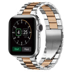 Pulsera Apple Watch en Metal plata y oro rosa