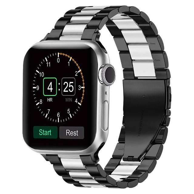 Pulsera Apple Watch en Metal negro y plata