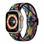 Pulsera Apple Watch de Nylon Trenzado arcoíris