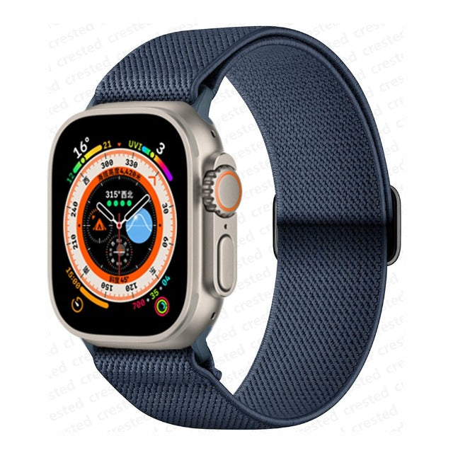 Pulsera Apple Watch de Nylon Trenzado azul marino
