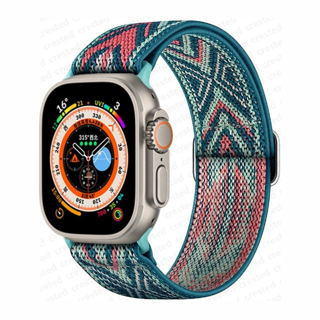 Pulsera Apple Watch de Nylon Trenzado azul ánade