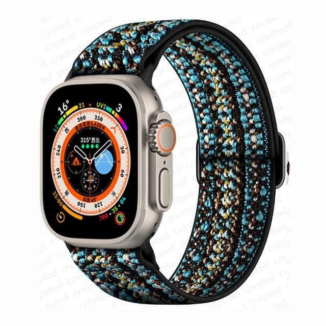 Pulsera Apple Watch de Nylon Trenzado turquesa