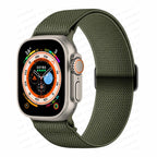 Pulsera Apple Watch de Nylon Trenzado verde caqui
