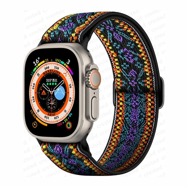 Pulsera Apple Watch de Nylon Trenzado violeta