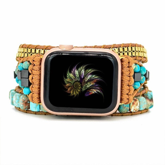 Pulsera Apple Watch Piedra Natural turquesa