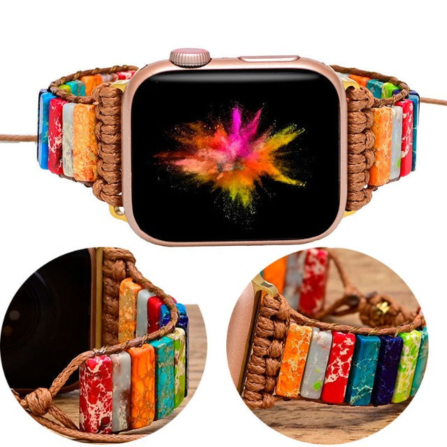 Pulsera Apple Watch Piedra Natural 7 chakras