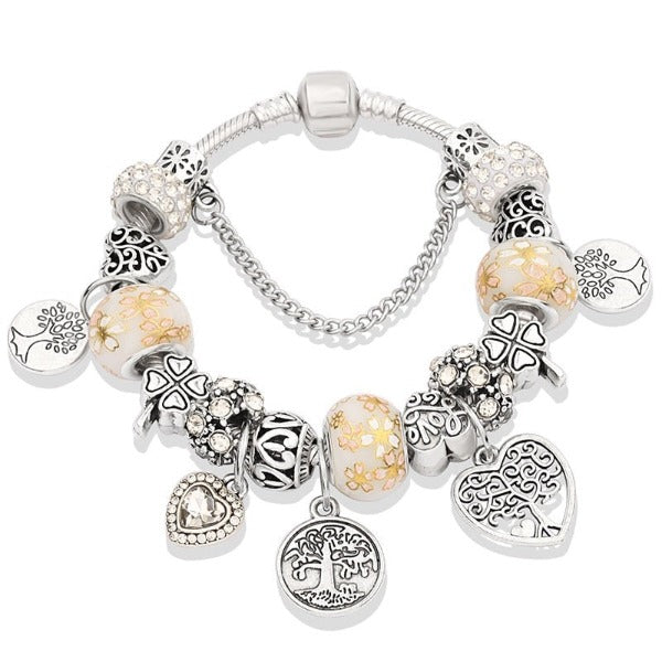 Pulsera Árbol de la Vida Plata Mujer blanco