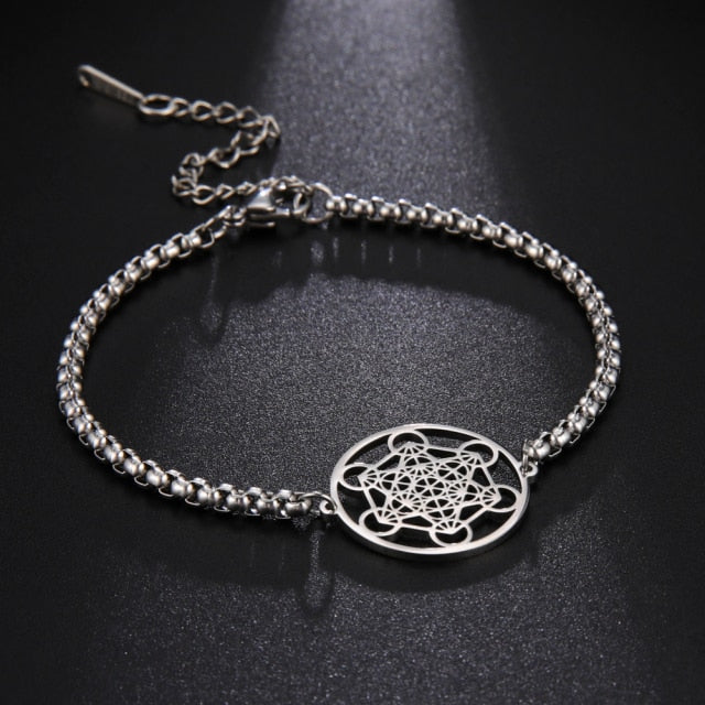 Pulsera Metatrón Gourmette plata