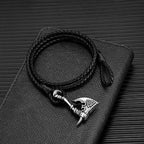 Pulsera con Hacha Vikinga negra