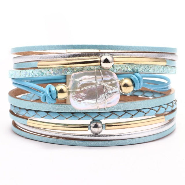 Pulsera Bohemia Chic azul