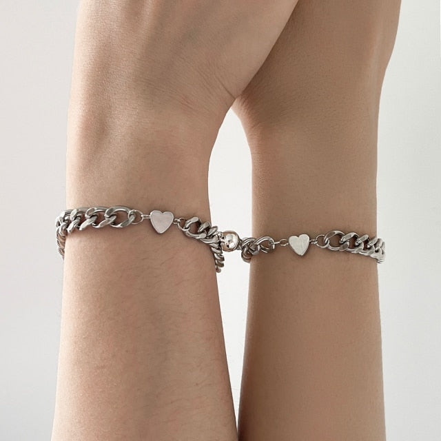 Pulsera Común Pareja con corazón