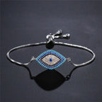 Pulsera Contra el Mal de Ojo Azul Griego Turco Matiasma Mataki Gourmette plata 2
