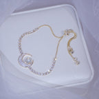 Pulsera Media Luna Mujer Esclava con Circonitas
