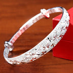 Pulsera de Boda de Plata para Mujer