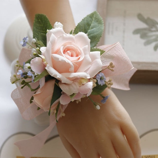 Pulsera de boda con flores para mujer