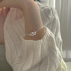 Pulsera Corazón Doble Amuleto de la Suerte