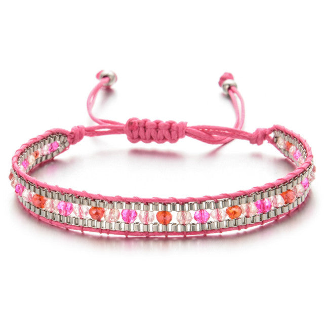 Pulsera Étnica Chic rosa