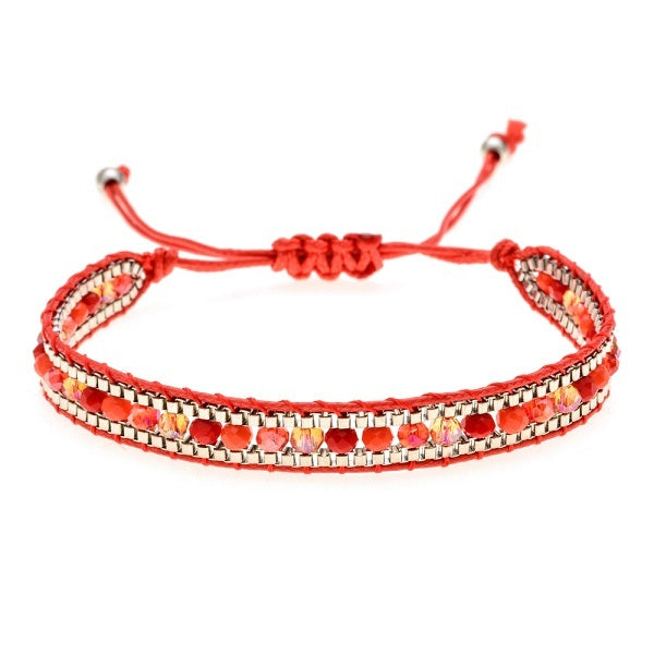 Pulsera Étnica Chic rojo
