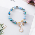 Pulsera Étnica Mujer azul cielo