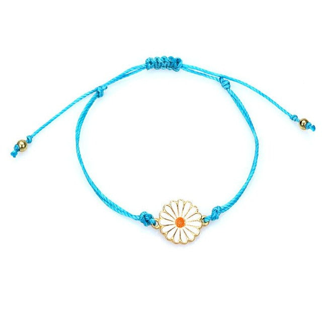 Pulsera Flor Sol azul