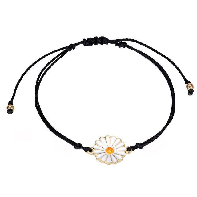 Pulsera Flor Sol negro