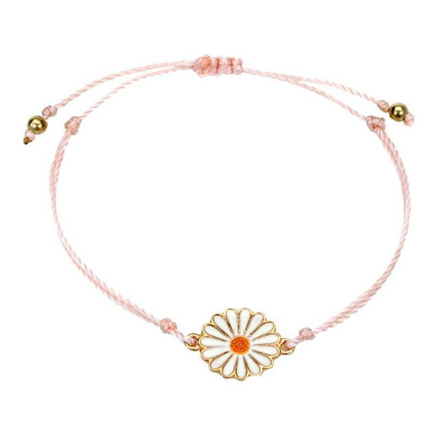 Pulsera Flor Sol rosa