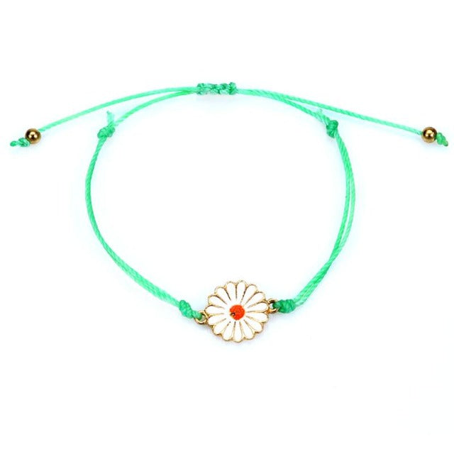 Pulsera Flor Sol verde