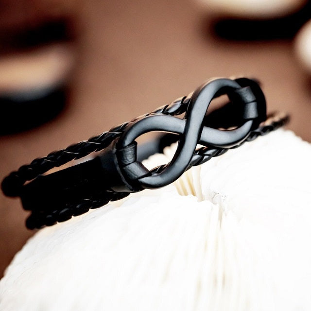 Pulsera Infinito Hombre negra