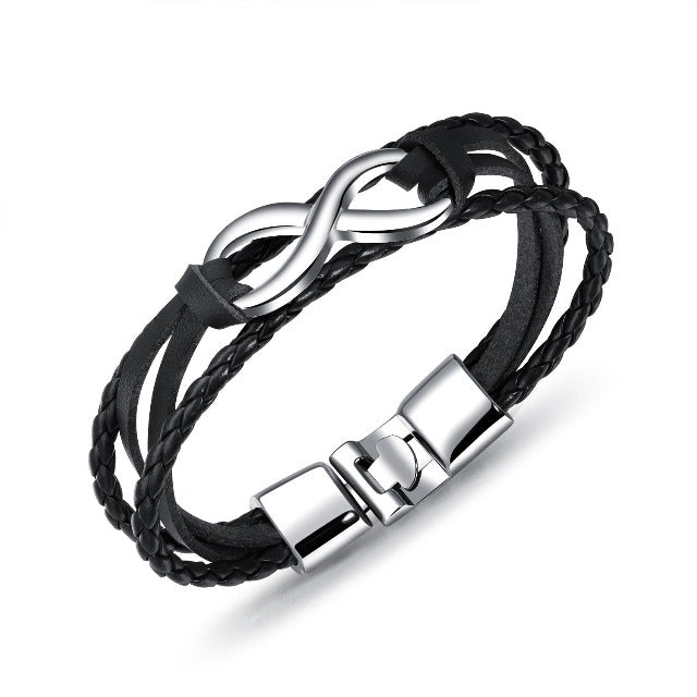 Pulsera Infinito Hombre Plateada