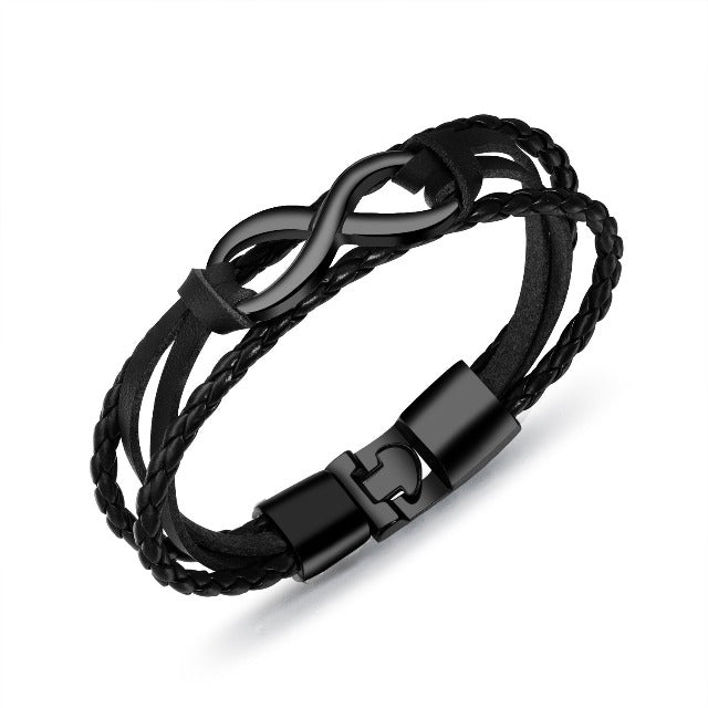 Pulsera Infinito Hombre Negra
