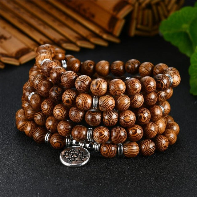Pulsera Mala Budista 108 Cuentas Tibetanas