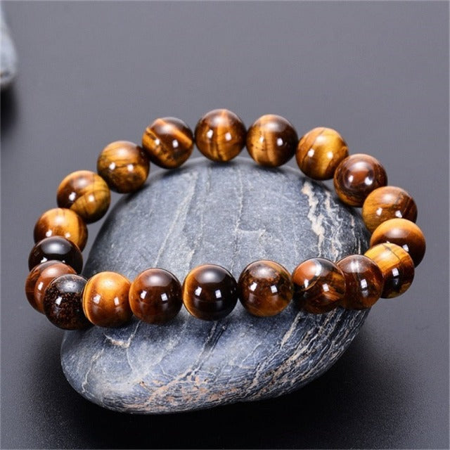 Pulsera Ojo de Tigre Cadena para Hombre y Mujer Protección contra Energías Negativas, Relajación, Reducción del Estrés