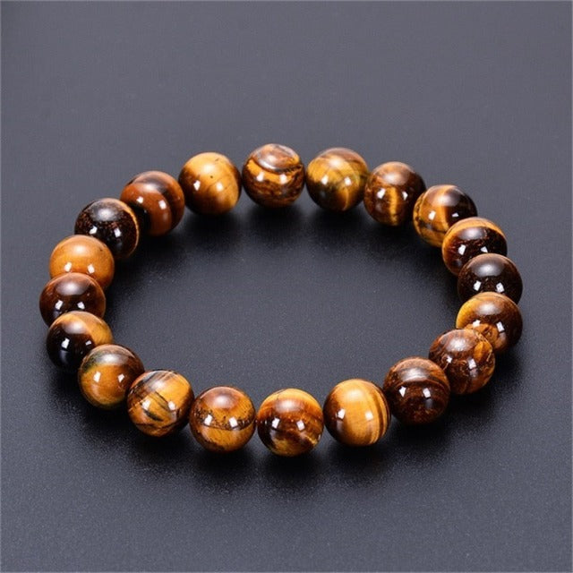 Pulsera Ojo de Tigre Cadena para Hombre y Mujer Protección contra Energías Negativas, Relajación, Reducción del Estrés
