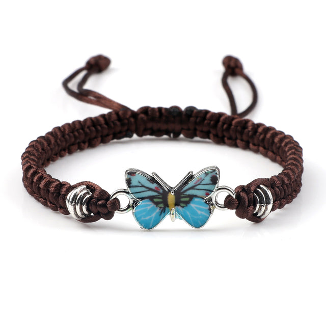Pulsera Mariposa Azul marrón