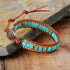 Pulsera de piedra jaspe turquesa