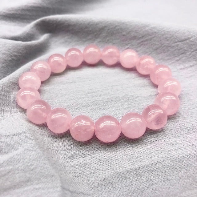 Pulsera de Piedra Cuarzo Rosa