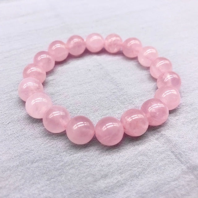 Pulsera de Piedra Cuarzo Rosa