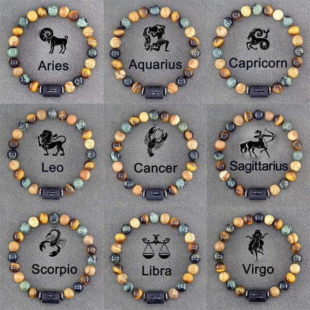 Pulsera Signo Del Zodíaco 12 Constelaciones Pulsera Hombre Mujer Astrología