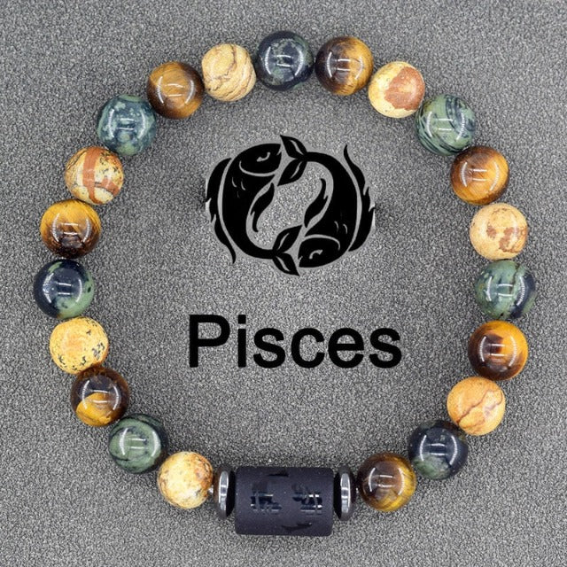 Pulsera Signo Del Zodíaco 12 Constelaciones piscis