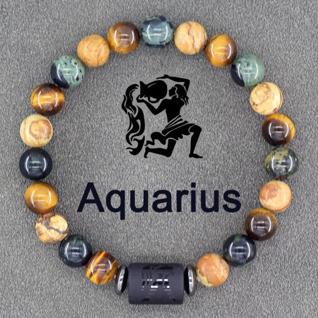 Pulsera Signo Del Zodíaco 12 Constelaciones acuario