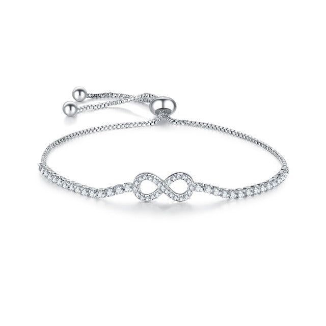 Pulsera Símbolo Infinito Plata
