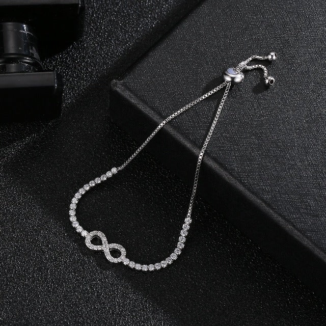 Pulsera Símbolo Infinito Plata