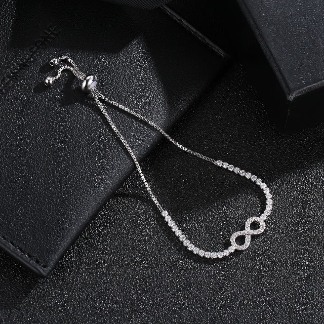 Pulsera Símbolo Infinito Plata